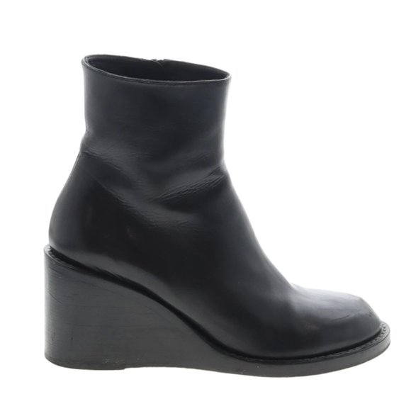 Ann Demeulemeester Black Leather Ankle Boots 8.5 - Picture 4 of 5